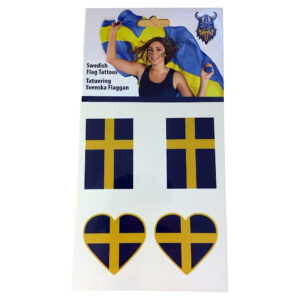 Blå/Gul Sverigetatuering Svenska Flaggan