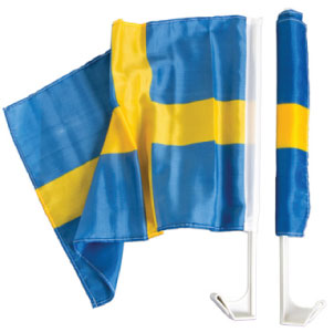 Blå/Gul Sverige Bilflagga